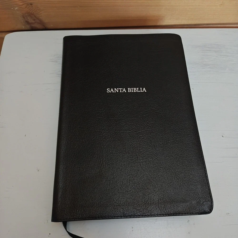 RVR 1960 Santa Biblia Letra Sper Gigante negro, piel fabricada VERY GOOD